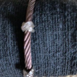 Twisted copper bracelet with 3 “x” s